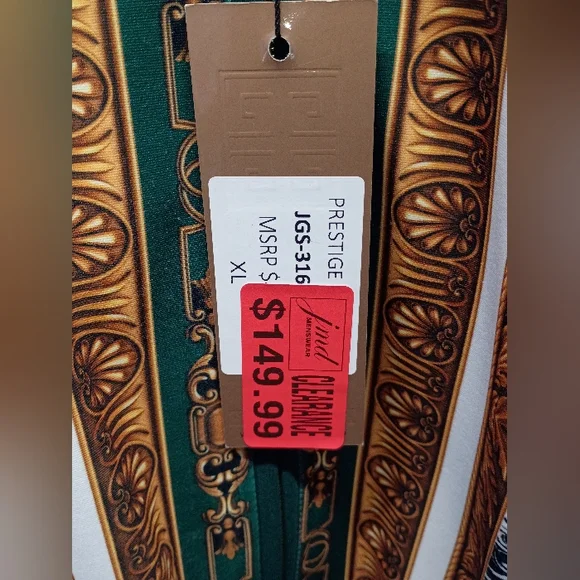 Green and Gold Casual Button Down Shirt - Picture 4 of 5